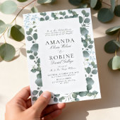Classic Eucalyptus Wedding Invitation 招待状