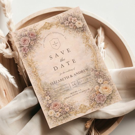 Classic European Baroque Wedding セーブザデート