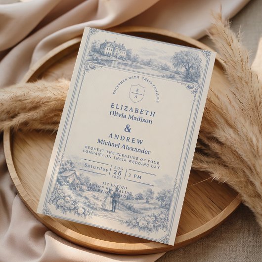 Classic European Garden Wedding 招待状