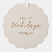 Classic Exquisite Christmas Victorian Angel Xmas オーナメントカード (裏面)