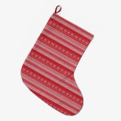 Classic Fair Isle Christmas Stocking ラージクリスマスストッキング (正面 (吊り時))