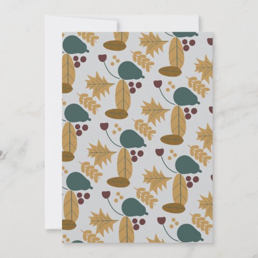 Classic Fall Wedding Wreath  招待状 (裏面)