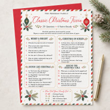 Classic Family Christmas Trivia Holiday Game