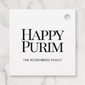 Classic Family Name Happy Purim フェイバータグ (裏面)
