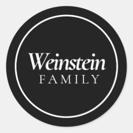 Classic Family Name Purim Sticker ラウンドシール