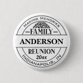 Classic Family Reunion Button Custom Text Badge 缶バッジ (正面)
