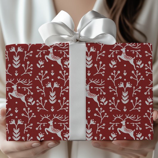 Classic Festive Christmas Tartan-Style Plaid ラッピングペーパー