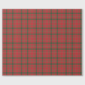 Classic Festive Red and Green Plaid Tartan ラッピングペーパー (フラット)