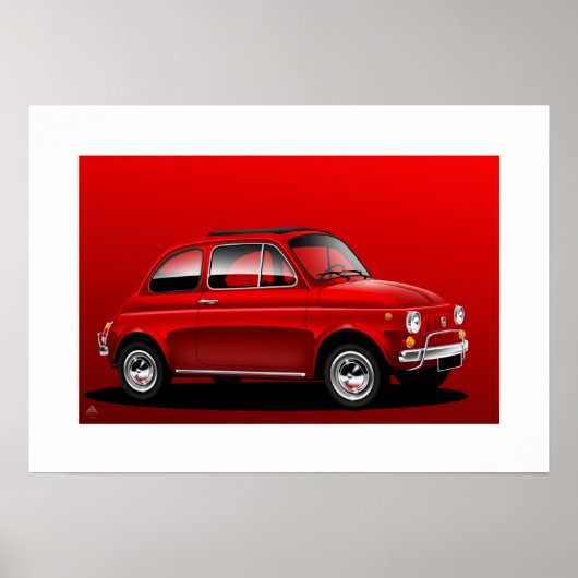 Classic Fiat 500 ポスター (正面)