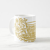Classic Filigree Engraving CoffeClassic Mug, 11 oz コーヒーマグカップ (正面左)