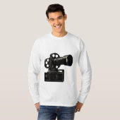 Classic Film Camera Silhouette T-Shirt Tシャツ (正面フル)