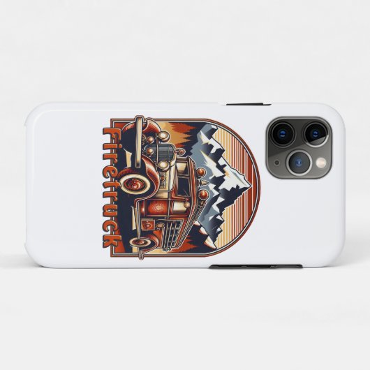 Classic Fire Truck & Mountain Case-Mate iPhoneケース (裏面(横))