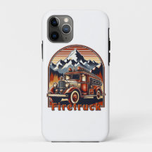 Classic Fire Truck & Mountain