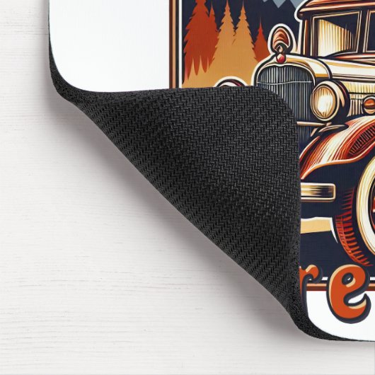 Classic Fire Truck & Mountain Mauspad マウスパッド (コーナー)