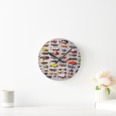 Classic Fishing Lures Thunder_Cove ラウンド壁時計 (ホーム)