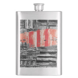 Classic Flask – Red Pulse Abstract Design フラスク