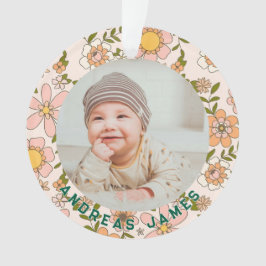 Classic Floral Baby's First Christmas Ornament オーナメント
