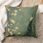 Classic Floral Peacock クッション (ブランケット)
