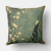 Classic Floral Peacock クッション (裏面)