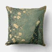 Classic Floral Peacock クッション (正面)