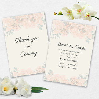 Classic Floral Wedding Invitation 招待状