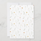 Classic Floral Wreath Monogram Surname Wedding  招待状 (裏面)