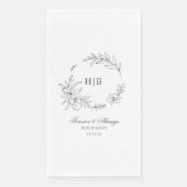 Classic Floral Wreath Monogram Wedding (正面)