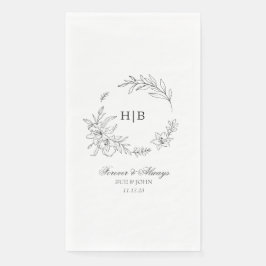 Classic Floral Wreath Monogram Wedding