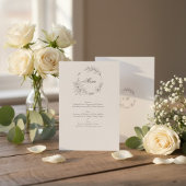 Classic Floral Wreath Monogram Wedding メニュー