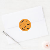 Classic Flying Bats Halloween Stickers ラウンドシール (封筒)