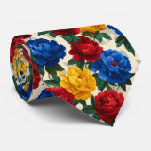 Classic For Him Peonies Flower ネクタイ (ロール)