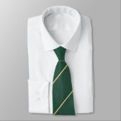 Classic Forest Green & Gold Striped Tie ネクタイ (タイ)
