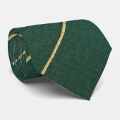 Classic Forest Green & Gold Striped Tie ネクタイ (ロール)
