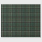 Classic Forest Green Plaid Christmas ラッピングペーパー (フラット)