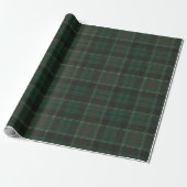 Classic Forest Green Plaid Christmas ラッピングペーパー (アンロールド)