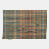 Classic Forest Green Tartan Plaid Pattern キッチンタオル (横)