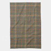Classic Forest Green Tartan Plaid Pattern キッチンタオル (縦)