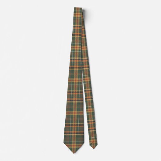 Classic Forest Green Tartan Plaid Pattern ネクタイ (正面)