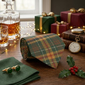 Classic Forest Green Tartan Plaid Pattern ネクタイ