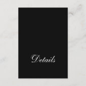 Classic Formal Black | Wedding Guest Details エンクロージャーカード (裏面)