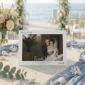 Classic Formal Filigree Wedding Photo Landscape サンキューカード