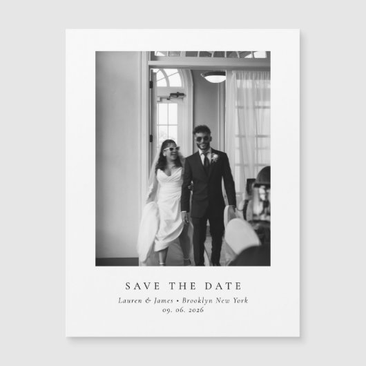 Classic Formal Magnetic Wedding Save The Date (正面)
