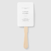 Classic Formal Modern Wedding Program Fan ハンドファン (正面)