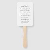 Classic Formal Modern Wedding Program Fan ハンドファン (裏面)