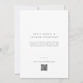 Classic Formal QR Code Wedding Photo Invitation 招待状 (正面)