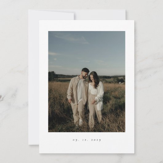 Classic Formal QR Code Wedding Photo Invitation 招待状 (裏面)