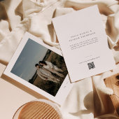 Classic Formal QR Code Wedding Photo Invitation 招待状