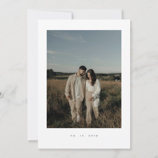 Classic Formal Wedding Photo Invitation 招待状 (裏面)