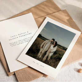 Classic Formal Wedding Photo Invitation 招待状