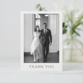 Classic Formal Wedding Photo Monogram Thank You サンキューカード (スタンド正面)